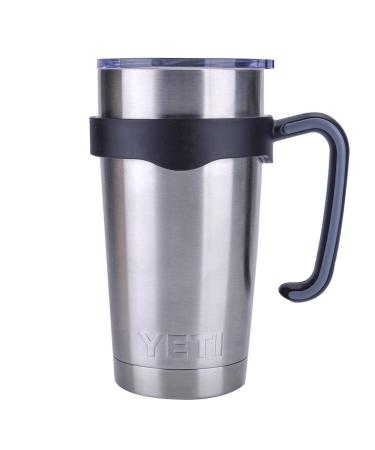 Tumbler Handle for 20 oz Yeti Rambler Cooler Cup, Rtic Mug, Sic, Ozark Trail Grip and more (20 Oz, Black) Black 20.0 Fluid Ounces
