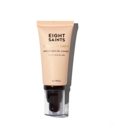 Eight Saints Down To Earth Mud Gel Facial Cleanser, Natural and Organic, Gentle and Effective Daily Face Wash, Makeup Remover, Nourishing and Hydrating, 1.7 Ounces
