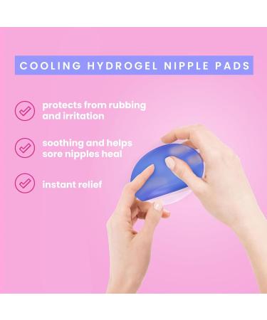 Soothing Gel Pads for Sore Nipples | Instant Cooling Relief | BPA-Free Hydrogel Breastfeeding Pads with Aloe Vera - 16 Count - Buy Online on SooperMarket.com