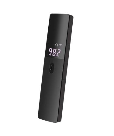 Black Non-Contact Infrared Forehead Thermometer Medical Grade for All Ages from Infants and Adults Accurate Instant Readings LCD Display Fever Alarm Memory Function Compact and Stylish