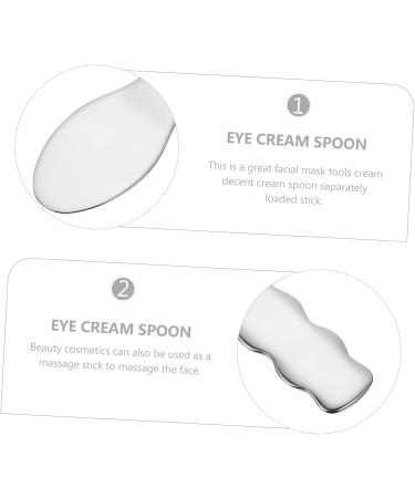 Gogogmee Stainless Steel Spoon Skin Caring Tool Facial Scoop Makeup Pick Spoons Cream Scoops Beauty Spatulas Facial Spoon Facial Cream Spoons Makeup Supply 6.5x2x0.2cm Silver - Buy Online on SooperMarket.com
