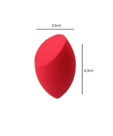 TB TOOLS FOR BEAUTY T4B KASH KI OLIVE CUT Makeup Sponge - Latex-Free Plastic-Free Red Foundation Applicator for Flawless Skin - Buy Online on SooperMarket.com