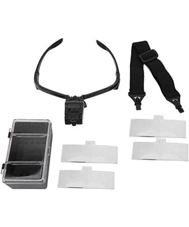 Head Mount Magnifier with LED Light Hands Free Eyeglass Type Eyelashes Extension Magnifying Glass with 5 Interchangeable Lenses - Buy Online on SooperMarket.com