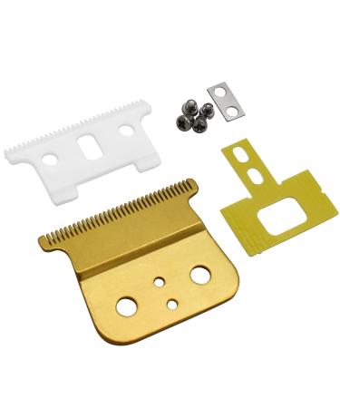 Professional Hair Trimmer T-Outliner Replacement Blades Set #04521 Compatible with Andis Model GTO GO SL SLS Hair Trimmers (Gold)
