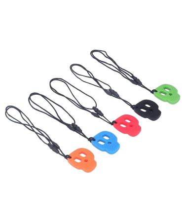Buy Chew Sensory Necklaces - Silicone Oral Motor Necklaces for Autism ADHD & Anxiety - 5 Pack - Buy Online on SooperMarket.com