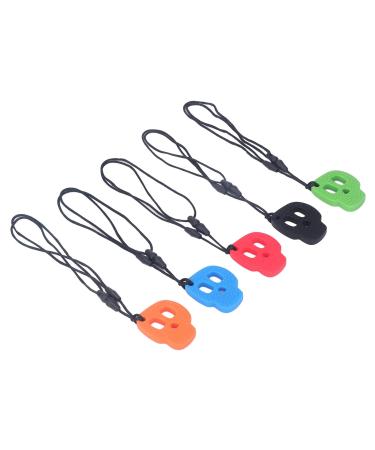 Chew Collar Heat Resistant Sensory Chew Collar Soft Silicone 5 Pack Bright Color for Autism for