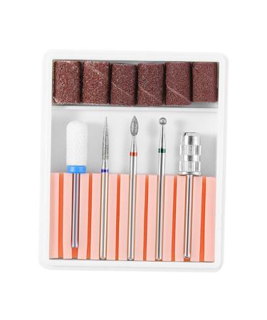 POPETPOP 1 Set Nail Drill Bits for Acrylic Nail Drill Tool Electric Nail File Drill Bits Cuticle Drill Bit Nail Polish Accessories Gel Polish Remover Drill Bit Nail Bits Alloy Head 6.5x5.5cm Pink