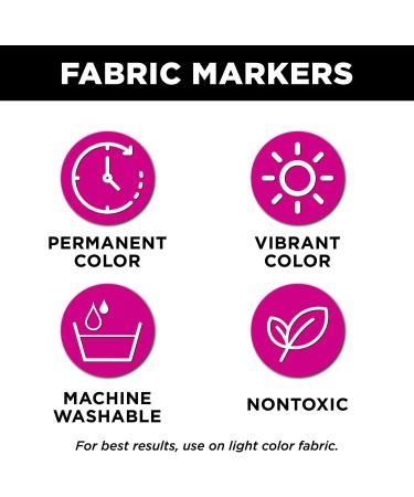 Tulip Permanent Neon Fabric Brush Tip Markers - Set of 10 - Buy Online on SooperMarket.com