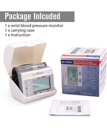 LotFancy Wrist Blood Pressure Monitor - Fully Automatic BP Cuff - 4 Users, 120 Memory - Large Screen Digital Home BP Machine - Buy Online on SooperMarket.com