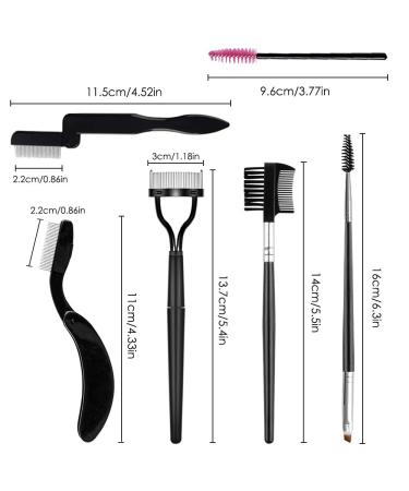 Sonku 7 Pack Foldable Steel Eyebrow Comb & Brush + 20 Disposable Mascara Brushes - Essential Makeup Tools for Perfect Lashes - Buy Online on SooperMarket.com