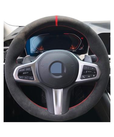 Steering Wheel Protector For M G30 G31 G32 G20 G21 G11 G12 G14 G15 G16 For X3 G01 For X4 G02 For X5 G05 For X7 G07 Car Steering Wheel Leather Cover Wheel Sleeve Protector (Size : 14)