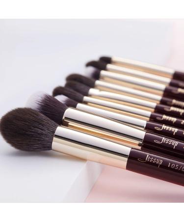 Jessup 15 Pcs Professional Makeup Brush Set - Synthetic Hair & Wooden Handle for Face Eye Foundation Powder & Eyeliner - International Shipping Available - Buy Online on SooperMarket.com