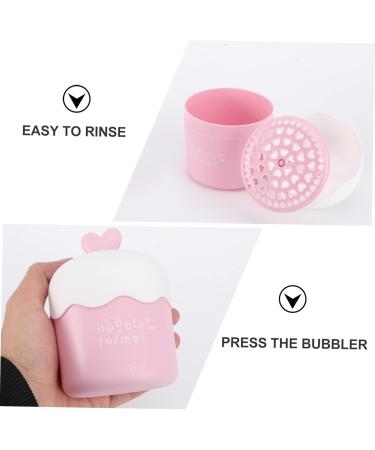 Convenient Foam Shampoo Maker - Pink Foamer Bottle for Rich Facial Bubbles | Travel Beauty Tool | Mini Home Skin Care Device - Buy Online on SooperMarket.com