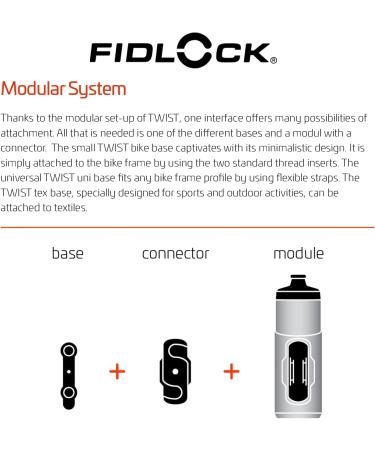 Fidlock Twist Bottle 450ml - Transparent Magnetic Bicycle Water Bottle (No Connector/Base) - Ideal for Cyclists - Buy Online on SooperMarket.com