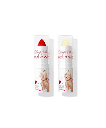 Buy Wet n Wild Marilyn Monroe Icon Lipstick & Balm Set | Moisturizing Red Lipstick & Glitter Balm | pH-Activated Formula International Shipping - Buy Online on SooperMarket.com