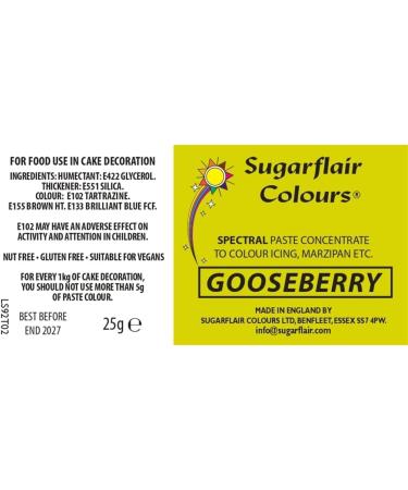 Sugarflair Gooseberry Spectral Food Colouring Paste - 25g | Highly Concentrated Dye for Sugar Pastes, Buttercream, Royal Icing & Cakes - Buy Online on SooperMarket.com