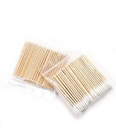 TOSSPER 100 Pieces Cotton Swab Wooden Stick Cotton Pattern Stick Cotton Swab Cleaning