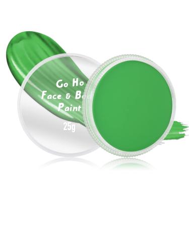 Go Ho Amazon Green Face Body Paint Makeup Professional Water Based Creamy to Gel Body Painting Single Palette for Adults Children Cosplay SFX Costumes Festivals Halloween 25g