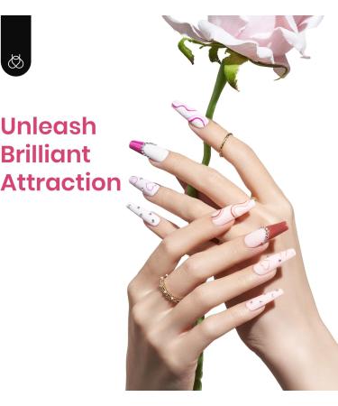Beetles Gel Nail Polish Set - Lingering Grace Collection | 36 Colors Pink Red Purple | Sparkle Glitter Manicure Kit with Base & Top Coat - Buy Online on SooperMarket.com
