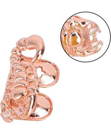 Anneome 1pc Scorpion Single Braces Men Decor Hip Hop Clothes for Men Vampire Decor Single Grill Cap Golden 2X1cm - Buy Online on SooperMarket.com