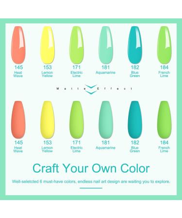 Lavender Violets 12 Pcs Dip Powder Nail Kit Spring 2 Summer Colours Lemon Yellow Light Pink Neon Green Blue Dipping Powder Liquid Set 2 in 1 Base & Top Coat Activator Nail Art Manicure M211 Neon Yellow Green - Buy Online on SooperMarket.com