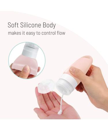 Veroyi Leak Proof Silicone Travel Bottles - Set of 3 Squeezable Travel Tubes with Keychain, Refillable Containers for Shampoo, Lotion, Soap - Buy Online on SooperMarket.com