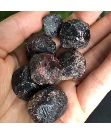 Natural Rough Garnet Crystal Stone Raw Semiprecious Tumbled Stone NaturalReiki Decoration PEIQIYIN Home Goods (Size : 500g)