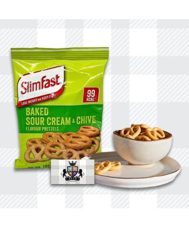 AETN Creations Slim Fast Crisps Bundle Pack of 14 with 7 Cheddar Bites 7 Sour Cream and Chive plus AETN Magnet and Meal Planner Nutritious Snacking - Buy Online on SooperMarket.com