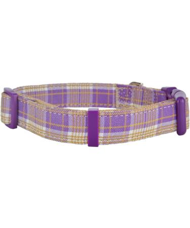 Yudote Soft Dog Collar - Checkered Violet Plaid for Small Dogs with Sensitive Skin - 1-Pack - Buy Online on SooperMarket.com