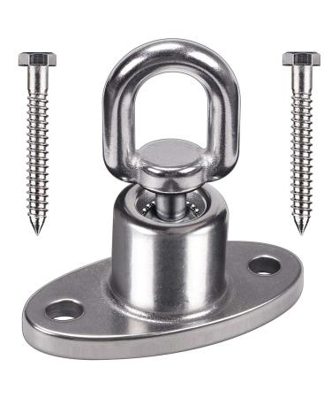 SELEWARE Silent Ball Bearing Swing Hangers, Heavy Duty 360 Rotate Swing Swivel Hook for Wooden Playground Yoga Hammock Chair Rope Punching Bag Porch Tire Web Swing Sets, 1200 Capacity
