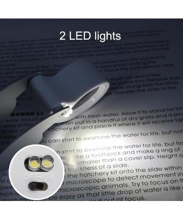 Tovmekdjn 40 Times Double LED Lamp Folding Magnifying Glass is Suitable for Jade Jewelry Collection and Appreciation Reusable Silver - Buy Online on SooperMarket.com