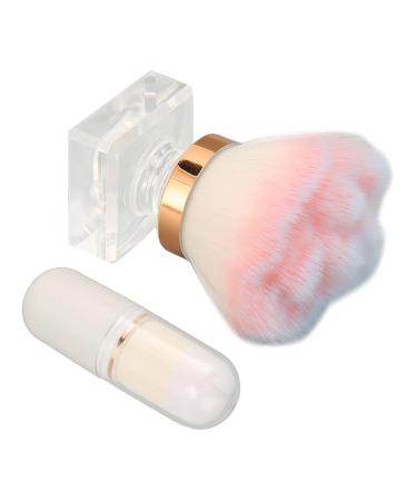 Premium Makeup Brush with Transparent Handle | Capsule Shape | Ideal for Loose Powder & Blush - International Shipping Available - Buy Online on SooperMarket.com