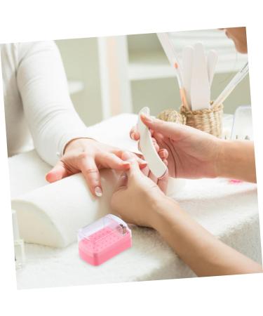 Beavorty 4pcs nail polish head box nail bits nail art supplies cleaning stuff nail tech organizers and storage drill bit holder for nails nail drill bits container nail grinding tool case - Buy Online on SooperMarket.com
