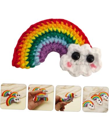 ABOOFAN 2 Pairs Rainbow Barrettes Snap Side Clamp Snap Hair Clip Colorful Hair Clips Rainbow Eardrop Props Kid Crafts Supplies Cotton Rainbow Pendant Girl Cartoon Alloy Flower Hairpin - Buy Online on SooperMarket.com