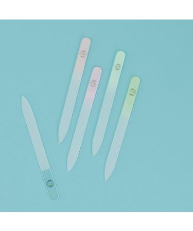 Malva Belle Crystal Glass Nail File - Professional Salon Filing Tool for Natural Nails, Double Sided Tempered Glass, Long Lasting - Pastel Green 2mm - Buy Online on SooperMarket.com