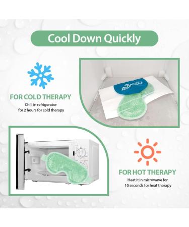NEWGO Cooling Eye Mask for Puffy Eyes Reusable Hot Cold Therapy Gel Cold Eye Mask for Migraine Headache Dark Circles Dry Eyes Swollen Eyes Sinus Pain Green - Buy Online on SooperMarket.com