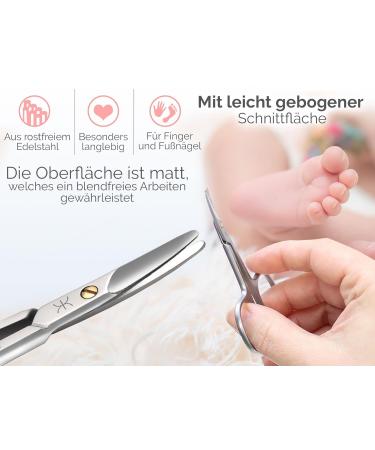 Rustproof Baby Nail Scissors with Rounded Ends (9 cm) - Safe & Stylish Case Included | International Shipping - Buy Online on SooperMarket.com