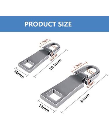 Metal Zipper Pull Replacement - Black Zipper Handle Fixer for Luggage, Suitcase, Backpack, Jacket, Bags, Coat, Boots - Buy Online on SooperMarket.com