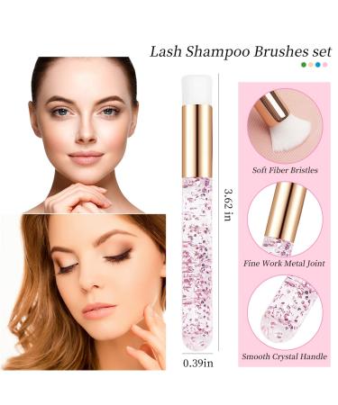 Crystal Lash Shampoo Brushes - 30pcs Purple | Eyelash Extension Cleaning Brush for Deep Cleansing and Nose Pore | Soft Makeup Brush - Buy Online on SooperMarket.com