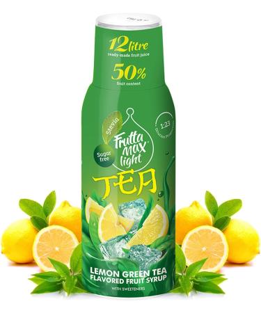 Light - Low Carb - Fitness Syrup by FruttaMax | Zero Sugar | with Stevia | 50% Fruit Content 500ml (Lemon Green Tea - Light) Lemon Green Tea - Light 500 ml (Pack of 1)