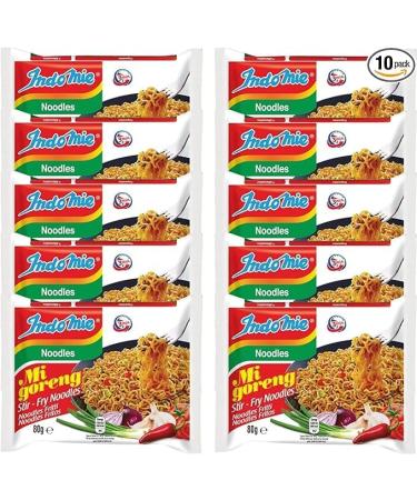 Indomie Mi Goreng Stir Fry Spicy Noodles 80g x20 + Stir Fry Noodles 80g x20 - Mix of 2 Flavors (Total Pack of 40) | Authentic Indonesian Instant Noodles Variety Pack - Buy Online on SooperMarket.com