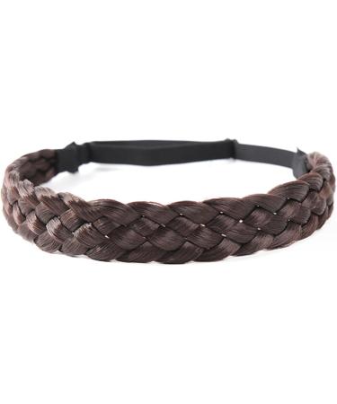 Braid Headband 5 Strands Synthetic Hair Braided Headband Chunky & Wide Plaited Braid Hair Band Adjustable Elastic Stretch Hairpiece for Girls (Style 3) - Buy Online on SooperMarket.com