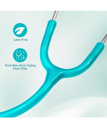 Buy SCIAN Dual Head Stethoscope for Nurses & Doctors - Classic Stainless Steel Medical Supplies with Carrying Bag - Pearlescent Green - Ship Worldwide - Buy Online on SooperMarket.com