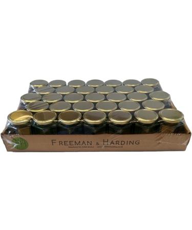 Glass Hexagonal Jars 8oz (190ml) With Gold Lids - Pack Of 41 - Made in the UK - Buy Online on SooperMarket.com