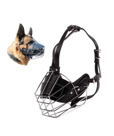 Petcute dog muzzle metal muzzle muzzle dog muzzle bite bark eat bite basket safety durable dogs muzzle xxl black