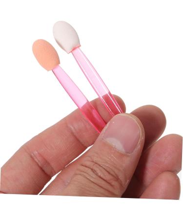 BELLIFFY 100pcs Eye Shadow Stick Girl Eyeshadow Makeup Brush Dual Side Eyeshadow Brushes Pink Rubber Cotton 6.20X0.50X0.50CM Pink - Buy Online on SooperMarket.com