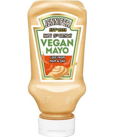 Personalised Customised Bottle Label Sticker for Heinz Vegan Mayo 220ml - Buy Online on SooperMarket.com