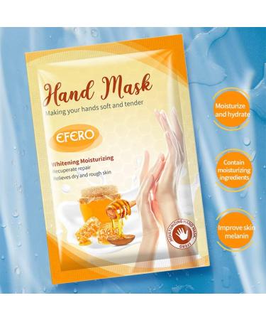 Moisturizing Hand Mask Gloves (3 Pairs) with Honey | Ultimate Hand Care for Dry Aging Cracked Skin - Buy Online on SooperMarket.com