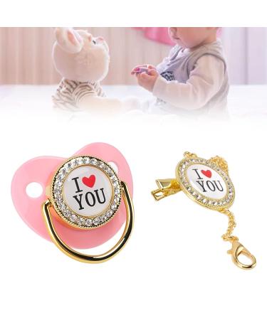 Bling Dummy Pacifier Set | Exquisite & Attractive Gifts | Healthy Design for Newborns | Prevents Loss | Perfect for Parties - Buy Online on SooperMarket.com