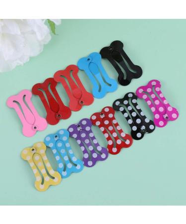 STOBOK 20pcs Mini Pet Hair Clip Bone-Shaped Snap Bows for Dogs and Cats - Grooming Topknot Bows for Parties and Birthdays - Random Color - Buy Online on SooperMarket.com